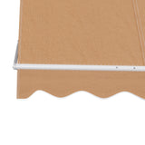 Instahut Window Fixed Pivot Arm Awning Outdoor Retractable Canopy 2.1X2.1M Beige