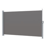 Instahut Side Awning Sun Shade Outdoor Retractable Privacy Screen 1.8X3M Grey