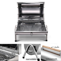 Portable BBQ Drill Outdoor Camping Charcoal Barbeque Smoker Foldable