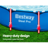 Bestway Swimming Pool 396x84cm Steel Frame Round Above Ground Pools w/ Filter Pump 8680L