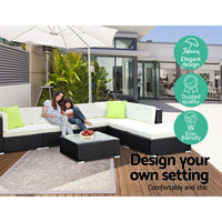 2 x Outdoor Wicker Lounge Chairs