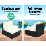 3 x Outdoor Wicker Lounge Chairs