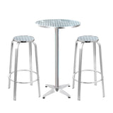 Gardeon 3-Piece Outdoor Bar Set Bistro Table Stools Adjustable Round Cafe