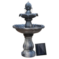 Solar Water Feature 3 Tiers Black 93cm