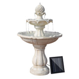 Solar Water Feature 3 Tiers Ivory 93cm