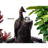 Solar Water Feature 3-Tiers Peacock 106cm