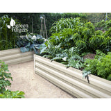 Garden Bed 2PCS 210X90X30cm  Galvanised Steel Raised Planter Cream