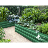 Set of 2 120 x 90cm Raised Garden Bed - Green