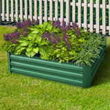 Set of 2 120 x 90cm Raised Garden Bed - Green