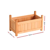 Greenfingers Garden Bed 60x30x33cm Wooden Planter Box Raised Container Growing