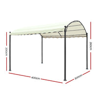 Gazebo 4x3m Party Marquee Outdoor Wedding Tent Iron Art Canopy