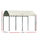 Instahut Gazebo Marquee 4x3m Outdoor Event Wedding Tent Camping Party Shade Iron Art Canopy Beige