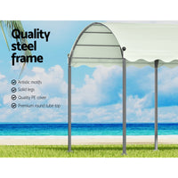 Instahut Gazebo Marquee 4x3m Outdoor Event Wedding Tent Camping Party Shade Iron Art Canopy Beige