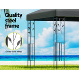 Instahut Gazebo 3x3m Marquee Outdoor Wedding Party Event Tent Home Iron Art Shade Grey
