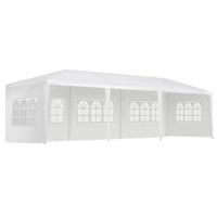 Gazebo 3x9m Outdoor Marquee side Wall Gazebos Tent Canopy Camping White 5 Panel