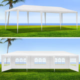 Gazebo 3x9m Outdoor Marquee side Wall Gazebos Tent Canopy Camping White 5 Panel