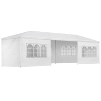 Gazebo 3x9m Outdoor Marquee side Wall Gazebos Tent Canopy Camping White 8 Panel