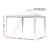 Gazebo 3x3m Tent Marquee Party Wedding Event Canopy Camping White