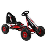 Rigo Kids Pedal Go Kart Ride On Toys Racing Car Adjustable Seat Red
