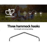 Outdoor Hammock Chair with Stand Tassel Hanging Rope Hammocks - Cream