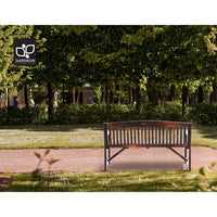 Gardeon 5FT Outdoor Garden Bench Wooden 3 Seat Chair Patio Furniture Charcoal