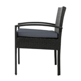 Gardeon 2PC Outdoor Dining Chairs Patio Furniture Rattan Chair Cushion Felix