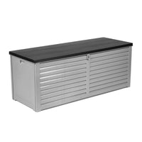 Gardeon Outdoor Storage Box 390L Container Lockable Garden Bench Tools Toy Shed Black