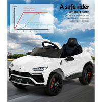 12V Electric Kids Ride On Toy Car Licensed Lamborghini URUS with Remote Control - White