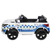 Kids Ride On Police Car - White