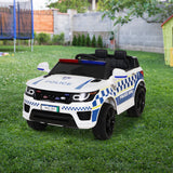 Kids Ride On Police Car - White
