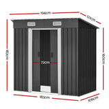 Giantz Garden Shed 1.94x1.21M Sheds Outdoor Storage Workshop House Tool Shelter Sliding Door
