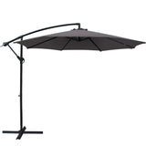 Instahut 3m Outdoor Umbrella Cantilever Beach Garden Patio Charcoal