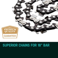 2 X 16 Baumr-AG Chainsaw Chain 16in Bar Replacement Suits SX38 38CC Saws