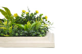 3D Green Artificial Plants Wall Panel Flower Wall With Frame Vertical Garden UV Resistant 33X33CM Flourishing Spring