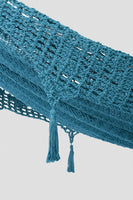 Outdoor undercover cotton Mayan Legacy hammock with hand crocheted tassels Queen Size Bondi
