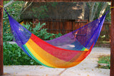Jumbo Size Cotton Hammock in Rainbow